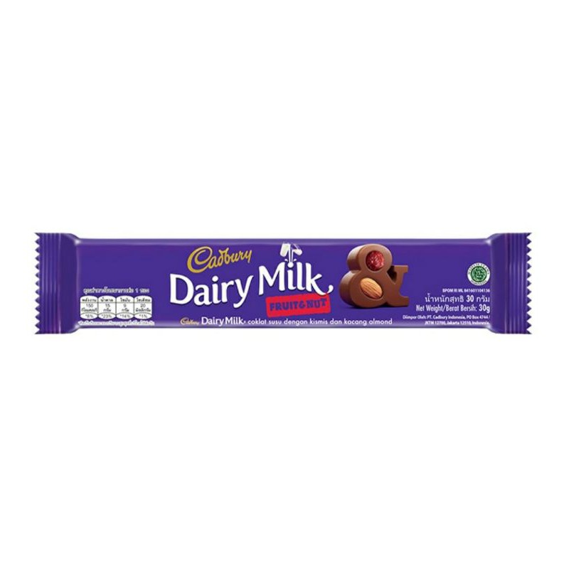 

Cadbury Dairy Milk Fruit and Nut 30g