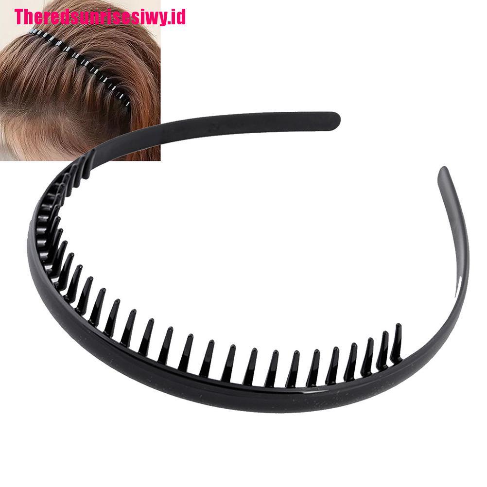 【Theredsunrisesiwy.id】Mens Toothed Sports Football Soccer Headband Hair Band Black Portable Gift