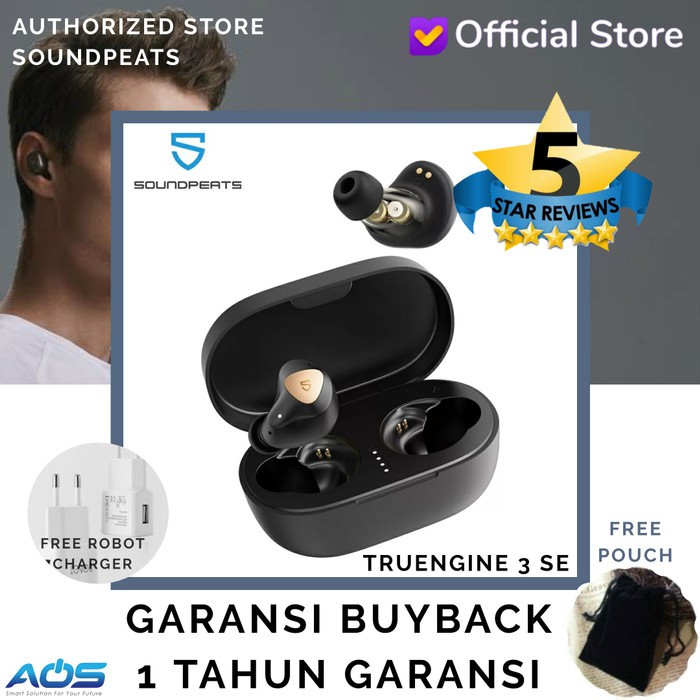 SoundPEATS Truengine 3 SE Wireless Earbuds with Dual Dynamic Drivers