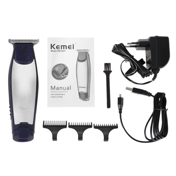 Terbaru Original Kemei KM-5021 Alat Cukur Rambut Cordless Hair Clipper 3 in 1