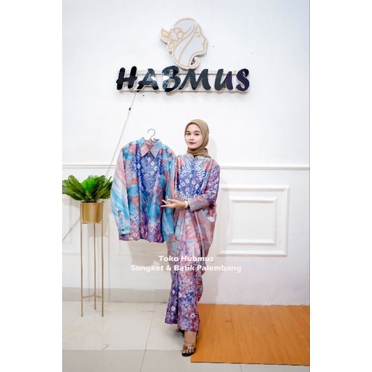 couple kaftan jumputan palembang asli sutra silk