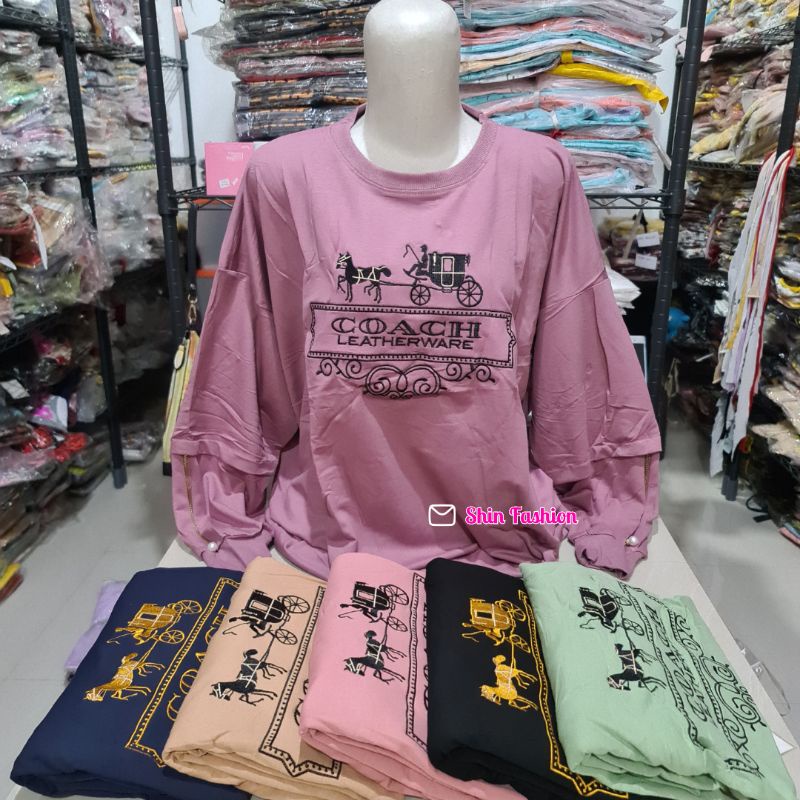 Kaos Lengan Panjang Wanita Import Super Jumbo 5XL Tiffany Part 2