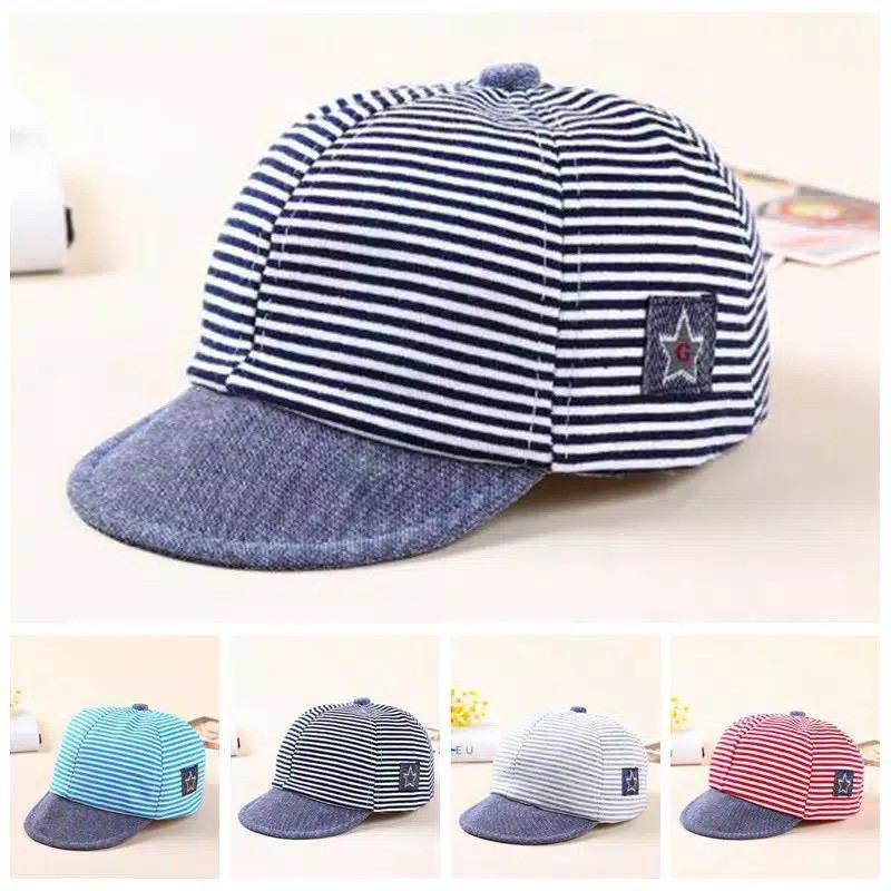 Topi Anak Base Ball Garis Unisex HIGH QUALITY 1-2 Tahun CNA