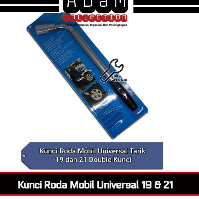 Terbaik.. KUNCI RODA BAN SERBAGUNA L BISA PANJANG PENDEK UK BAUT 19 & 21 / KUNCI L BAN MOBIL