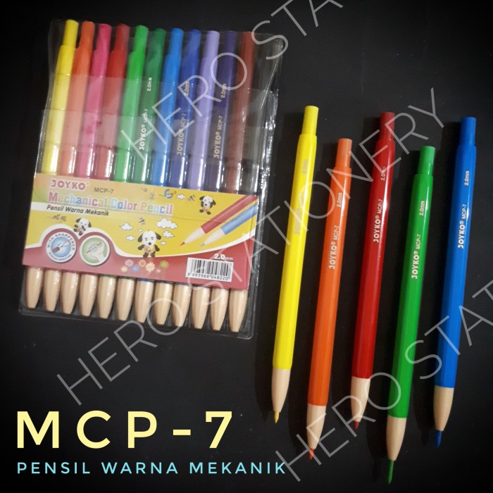 

WARNAPENSIL- PENSIL WARNA MEKANIK JOYKO 12 WARNA MCP-7 -PENSIL WARNA