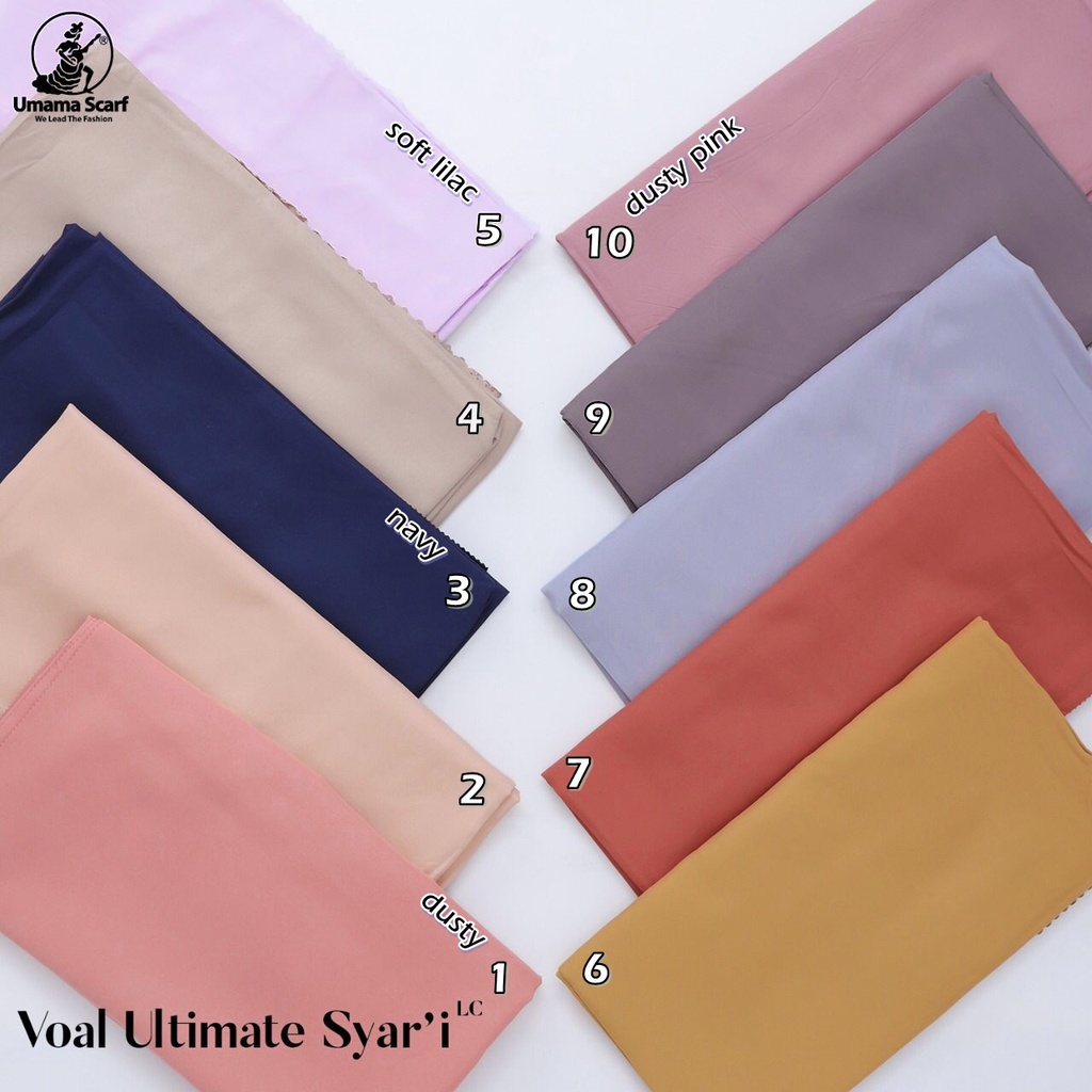 Jilbab VOAL ULTIMATE Syar'i Premium Segiempat Lasercut 130 x 130 Cm Hijab Syari ORIGINAL UMAMA 100%-3
