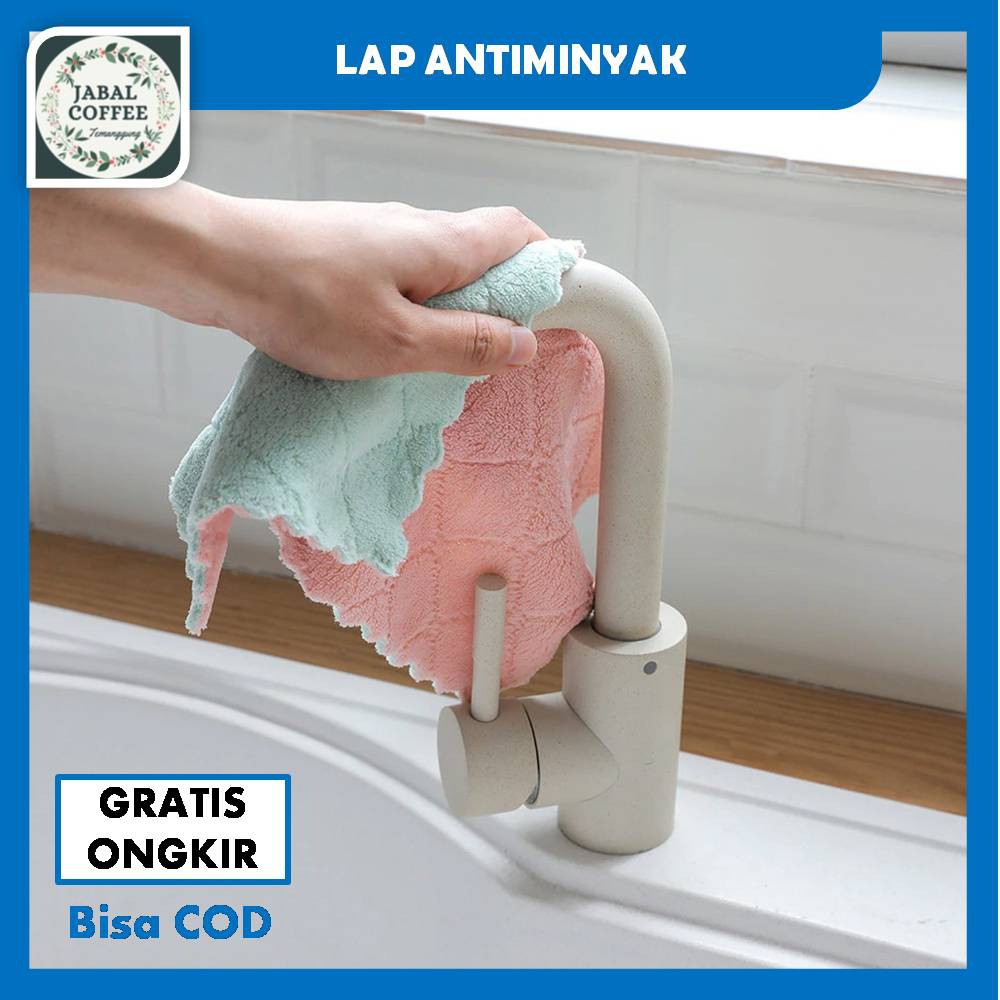 Kain Lap Piring Anti Minyak 25x14Cm / Kain Lap Dapur Microfiber / Kain Lap Dapur Anti Minyak J102