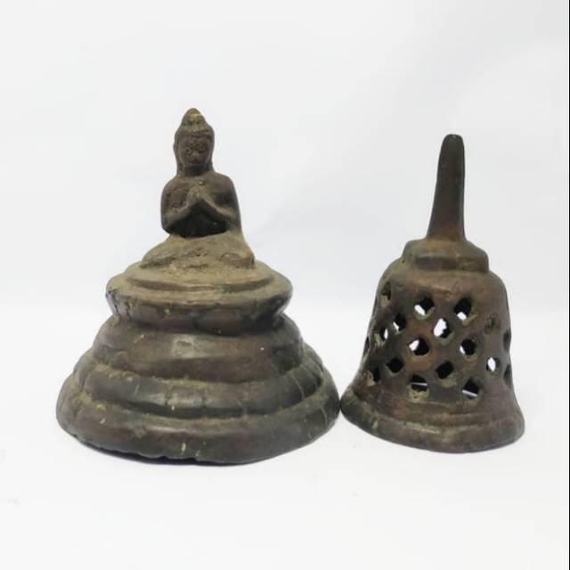 Jual Patung Miniatur Stupa Candi Borobudur Isi Buda Budha Kuningan Hitam Shopee Indonesia