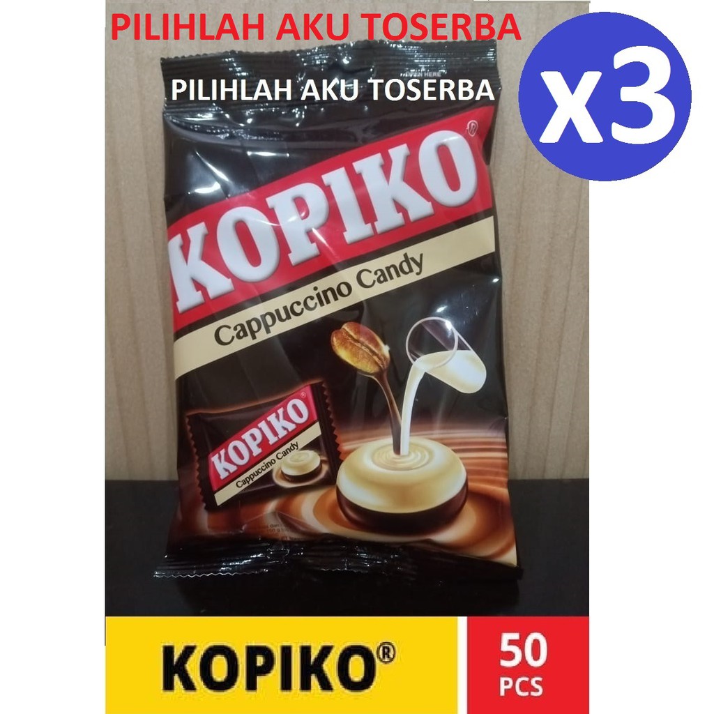 Permen Kopi KOPIKO CAPPUCCINO CANDY - 150 Gr isi 50 Pcs - ( HARGA 1 PAKET ISI 3 BUNGKUS )