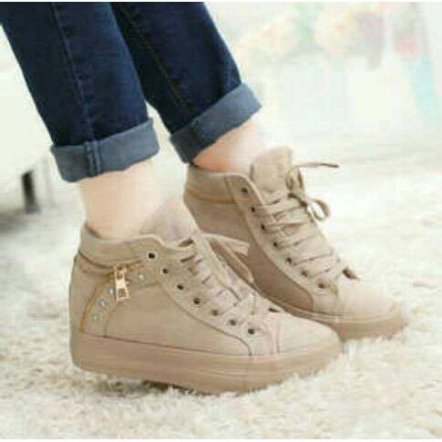 Dnr 01 Ikhlasia Sepatu Boots Wanita Korea PB32 Heeled Boots