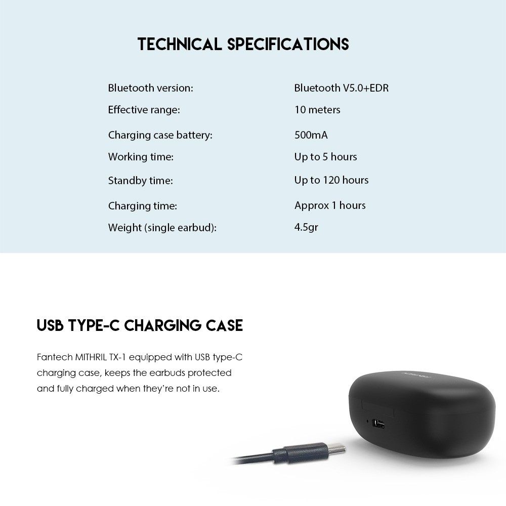 Fantech MITHRIL TX-1 - True Wireless Earphone