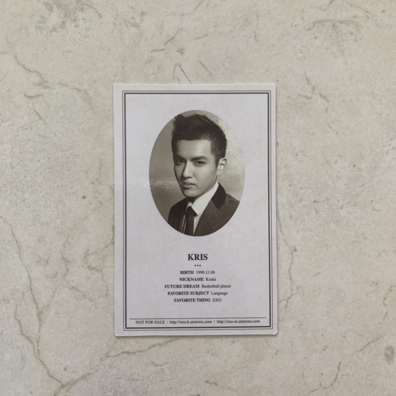 exo xoxo id card kris pc