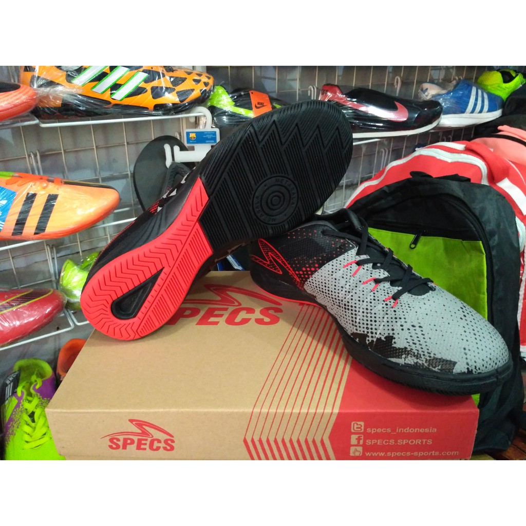 Jual Sepatu Futsal Specs Metasala Combat Black Grey | Shopee Indonesia