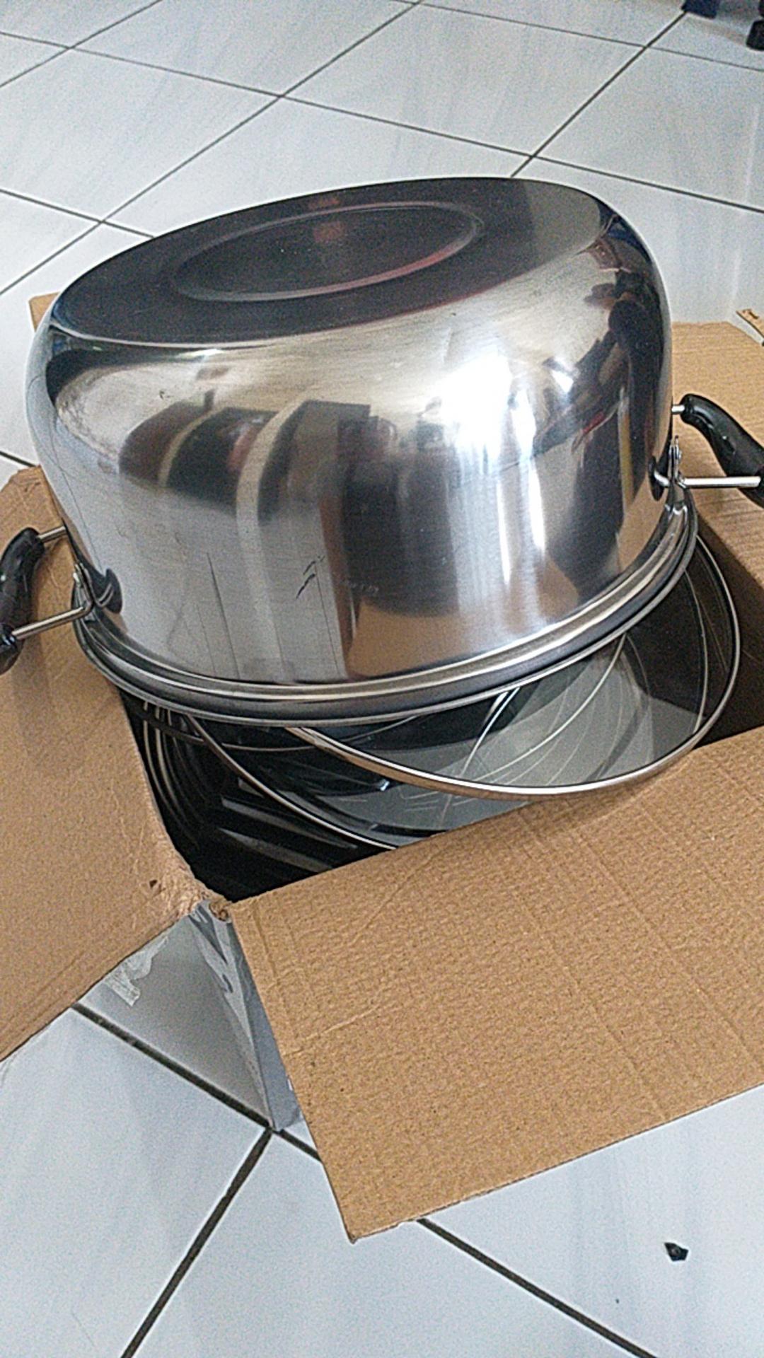 Panci Kuping Set + Tutup Kaca Set Isi 5 Pcs Uk 16,18,20,22,24 Ndo 555 Monaco