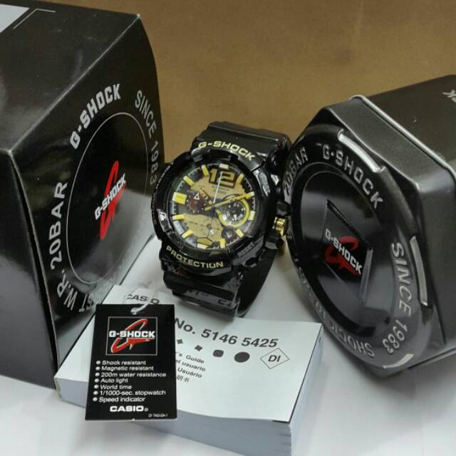 Jam pria G shock GAC110 black series plus box kaleng