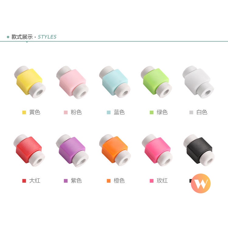 IPHONE 1pc Pelindung Kabel Datacharger USB Warna Permen Macaron Untuk Iphoneandroid Android