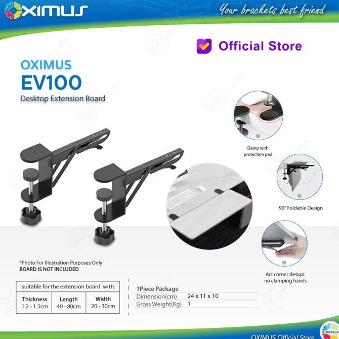 Bracket Desk Extension Board Ekstension Meja Bisa Lipat Oximus EV100