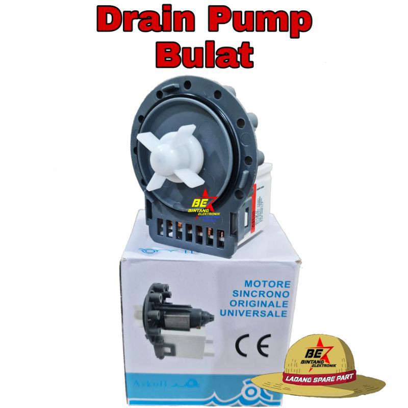 MOTOR DRAIN PUMP MESIN CUCI 1 TABUNG MODEL BAUT DRAINAGE PUMP Front Loading Bulat LG