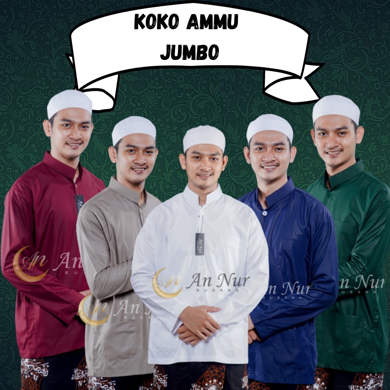 Baju Koko Polos Pria Haibah Habaib AMMU Collection Original XXL XL Pria Dewasa Jumbo