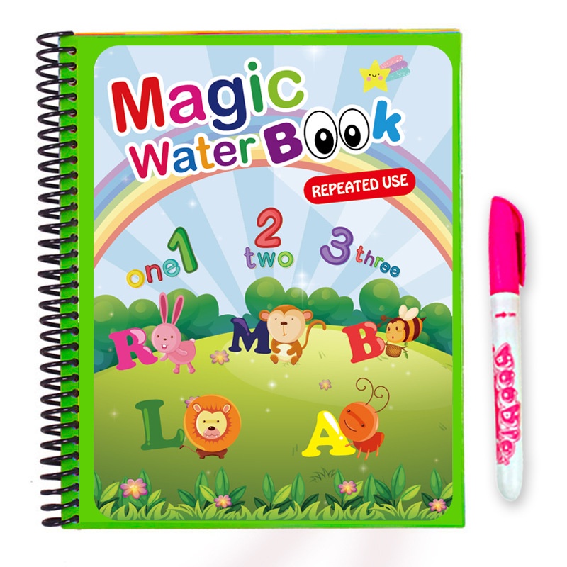 Mainan Edukasi Anak Magic Water Book - Buku Mewarnai Magic Water Book