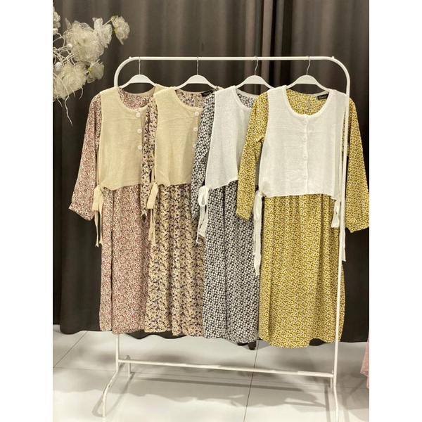 tunik flower+best rajut by-vivorie