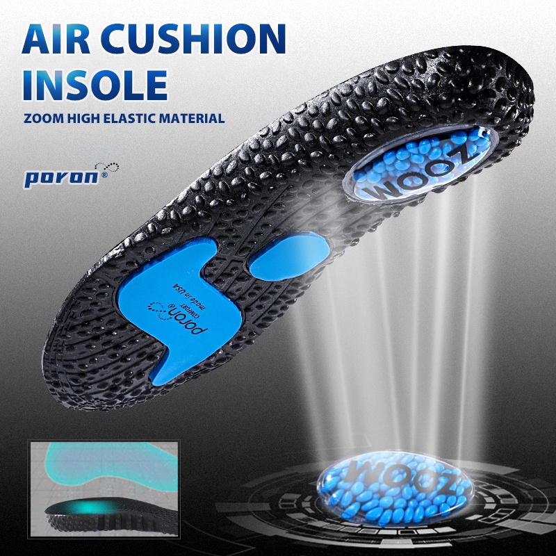 Air Cushion PU Sol Elastis Shock Absorption Cushion Menjalankan Sepatu Olahraga Pad untuk Pria Wanita 1 Pasang