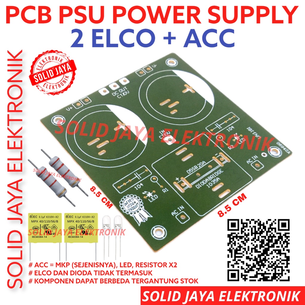 PCB PSU 2 ELCO CAPASITOR KAPASITOR ELKO 2ELCO 2ELKO POWER SUPLY REGULATOR POWER SUPPLY CIRCUIT PAPAN PCB ELCO REG PSU CIRCUIT BOARD PAPAN PCB PSU