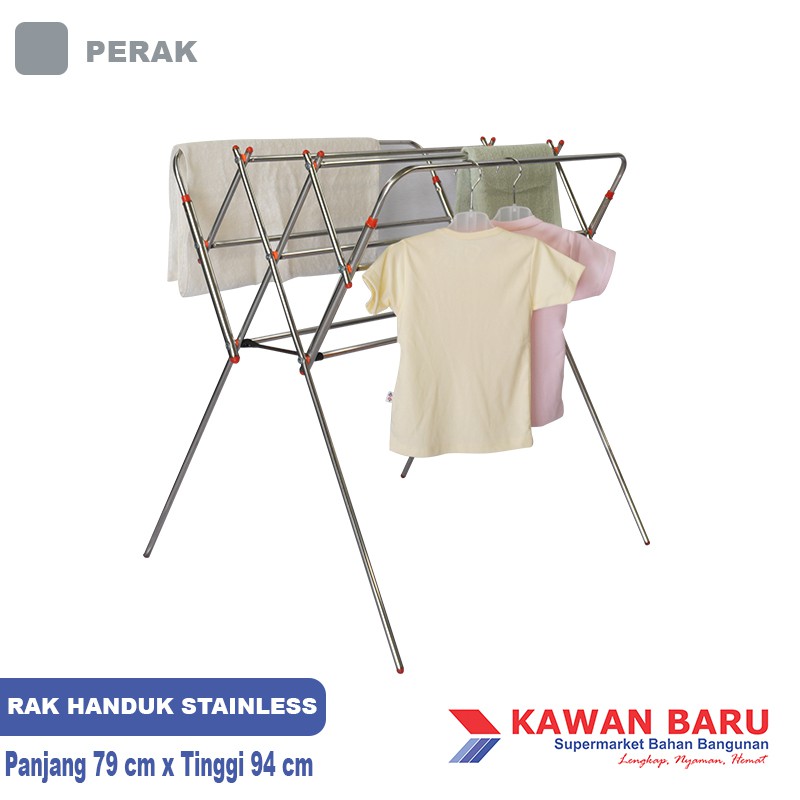 KB Rak Handuk Jemuran Baju Pakaian A13 Stainless Steel Stenlis