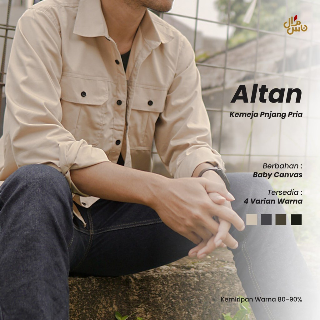 Kemeja Pria Lengan Panjang Semi Parka Model ALTAN