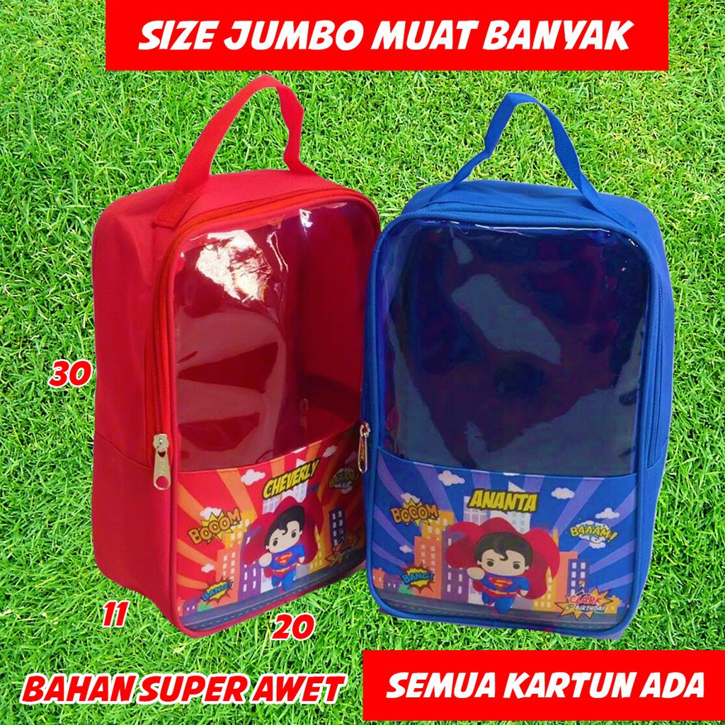 

Tas Bingkisan Ultah Anak Mika JUMBO Polyster Super Awet uk 30 x 20 x 11