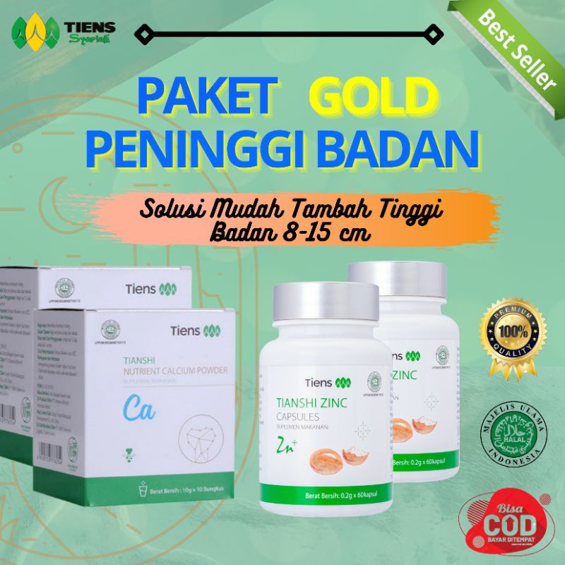 

Paket Peninggi Badan Tiens Original 2 Susu NHCP dan 2 Zinc Kapsul