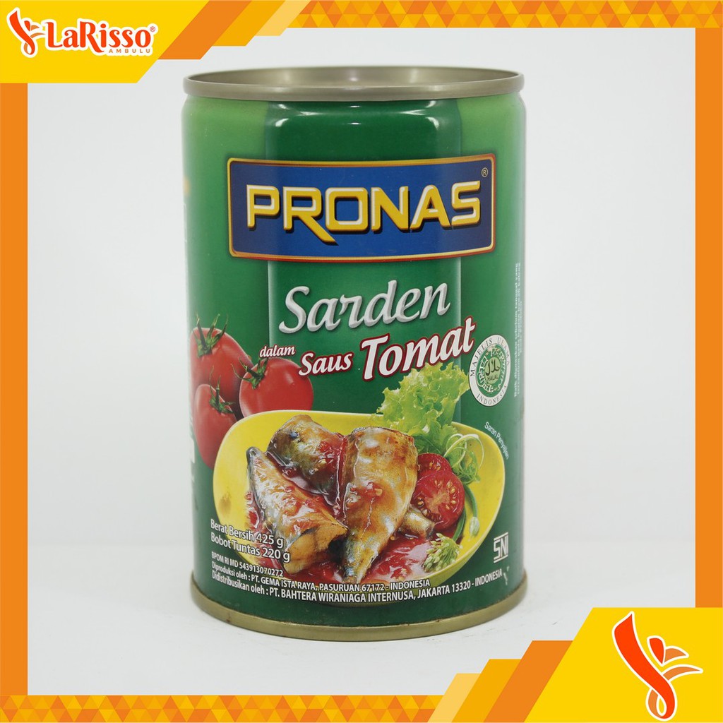 

PRONAS SARDEN SAUS TOMAT 425GRAM KALENG