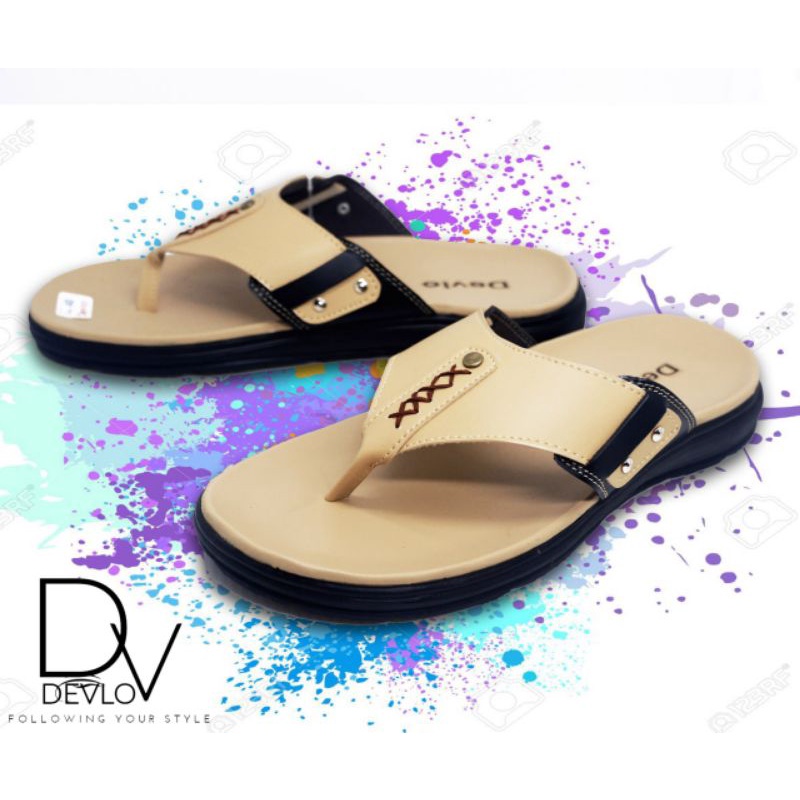 Sandal Kulit / Sandal Pria / Sandal Jepit / Sandal Casual Pria (JEPIT DEVLO)