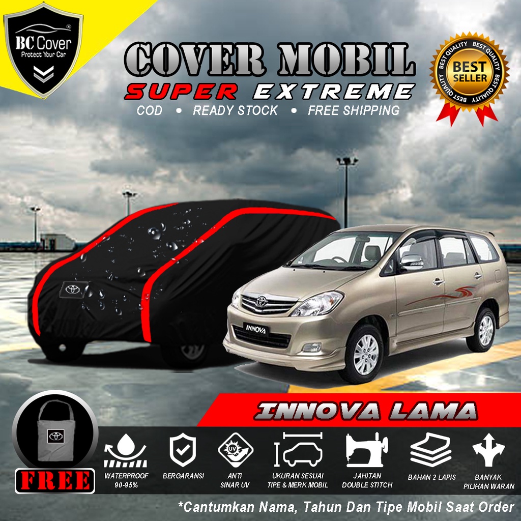 Body Cover Mobil Innova Lama Outdoor Waterproof / Sarung Mobil Grand Innova Waterproof / Selimut Tutup Mantol Kerudung Mantel Penutup Mobil Inova Lama Waterproof Outdoor Anti Air