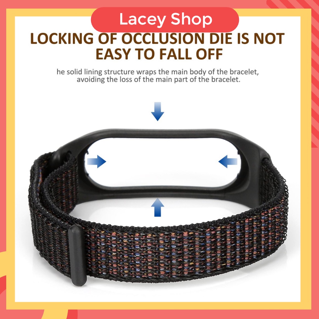 Tali Nylon Strap Xiaomi Miband 3 4 5 6 7 8 9 Velcro Band