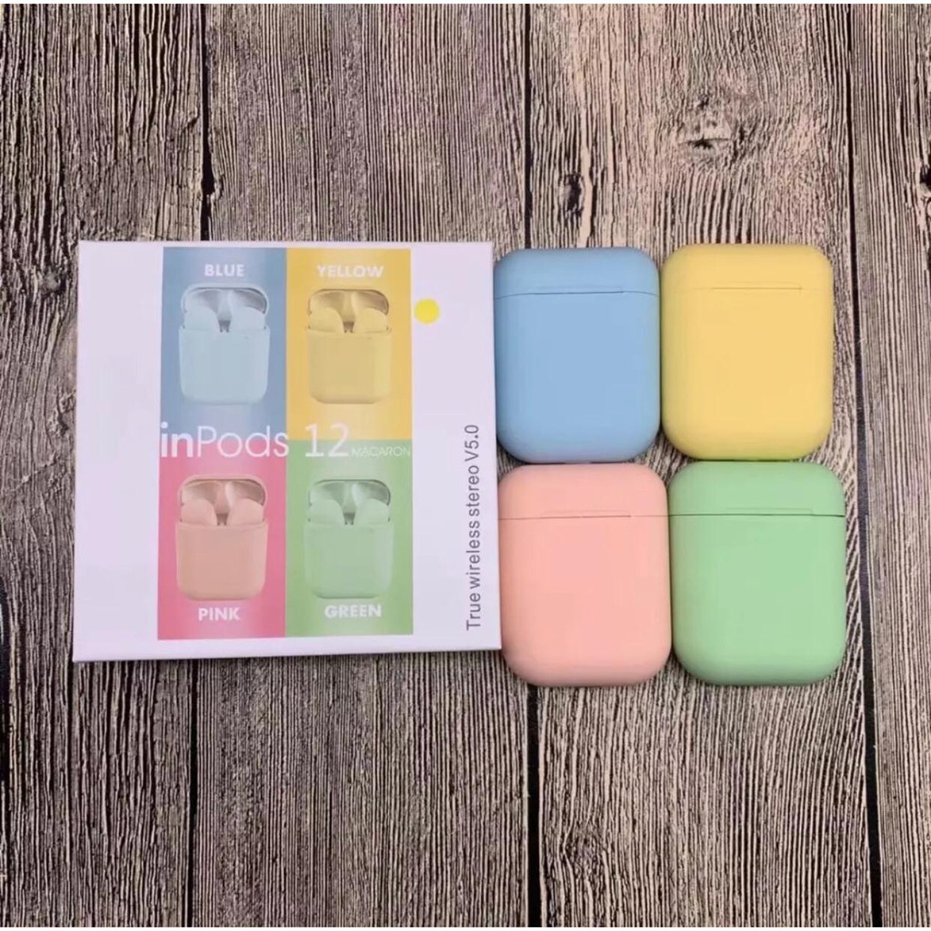 Inpods 12 TWS Wireless Earphone Bluetooth 5.0 Warna Macaron inPods12-3
