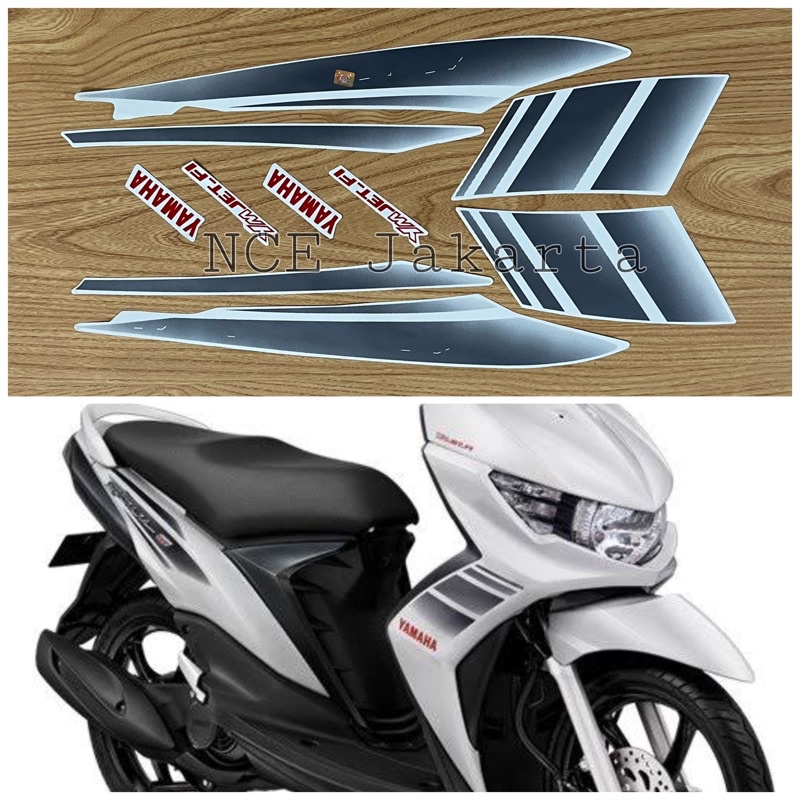 STIKER STRIPING MOTOR SOUL GT 2012 PUTIH ABU