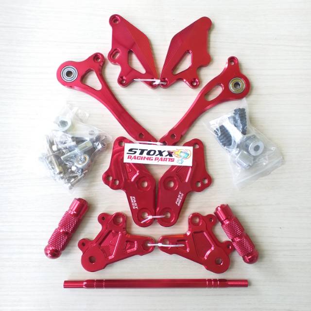 FOOTSTEP UNDERBONE VIXION R15 XABRE MOTIF CNC FASTBIKES MERAH