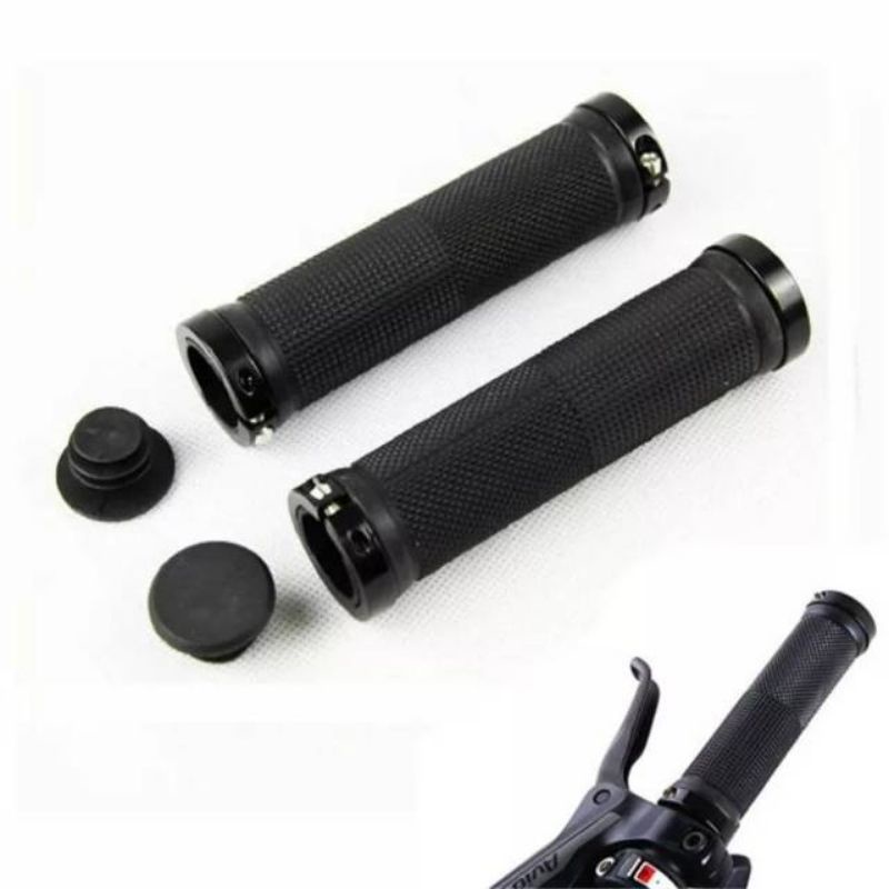 HAND GRIP SEPEDA DOUBLE LOCK HANDGRIP KARET PEGANGAN STANG HANDLEBAR HANDFAT WARNA SEPEDA MTB SELI LIPAT FOLDING BIKE FEDERAL grip sepeda