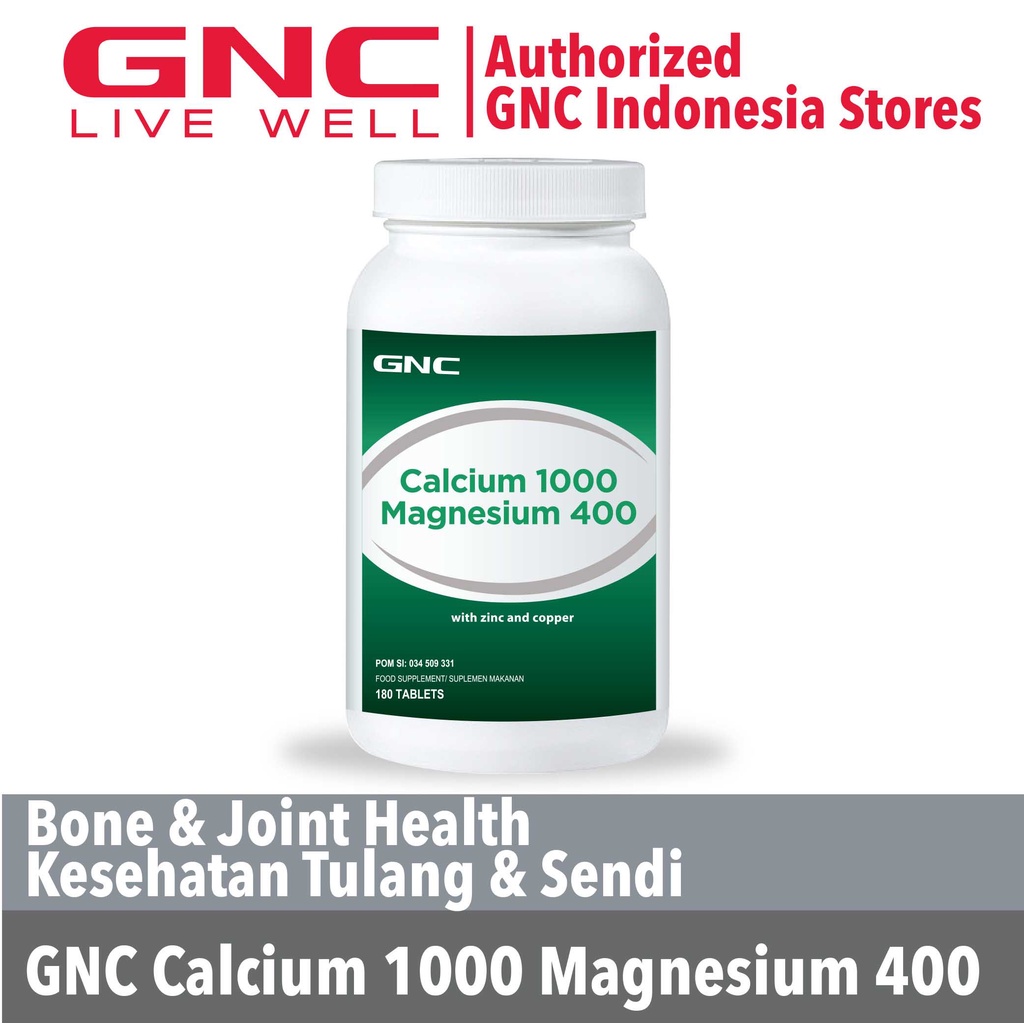 GNC Calcium 1000 Magnesium 400 - 180 tablet (961767)