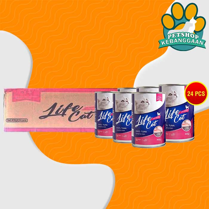 Makanan Kucing Wet Food Kaleng Life Cat Grosir Dus 24 PCS 400GR
