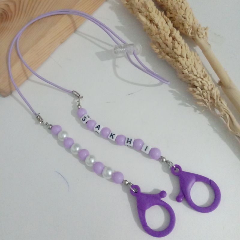 STRAP MASKER ANAK CUSTOM NAMA KALUNG MASKER ANAK TALI MASKER ANAK