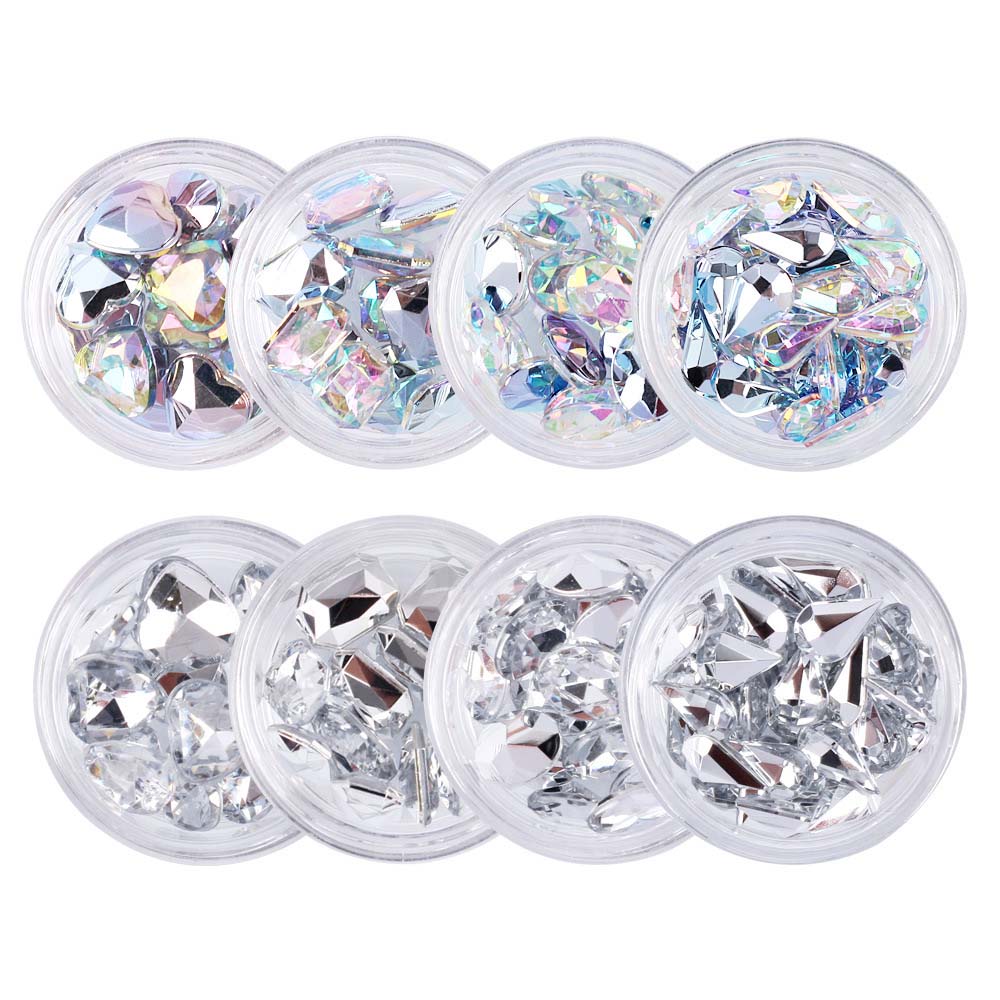 Mxbeauty Ornamen Kristal Berlian Imitasi Akrilik 3d Aksesoris Nail Art / Manicure Diy