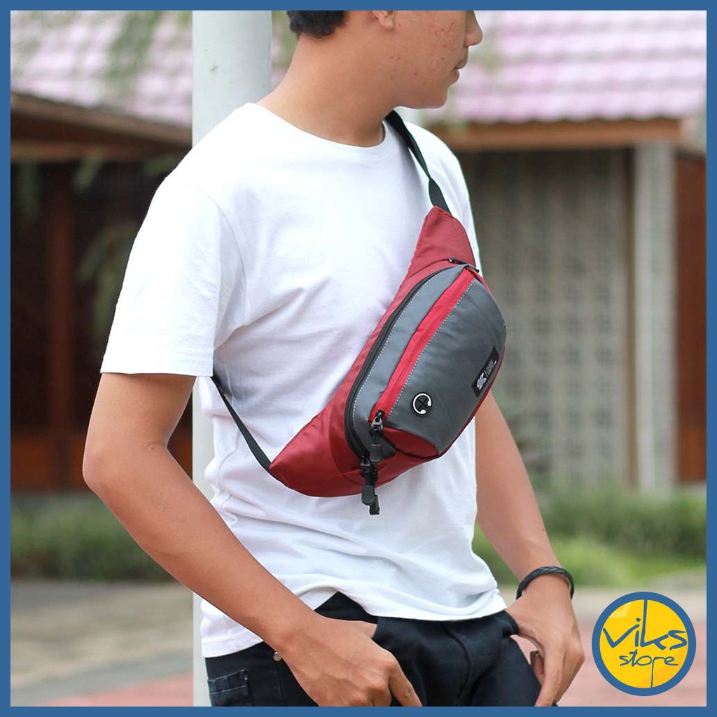 Tas Selempang Cowok Pria Tas Pinggang Waist Bag Sling Bag Distro Kuzatura Lokal Premium