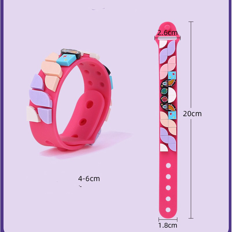 2020kreativa DIY Dots Bricks Anak Blok Gelang Gelang Adjustable Panjang Blok Bangunan Mainan Untuk Gadis Cowok Hadiah