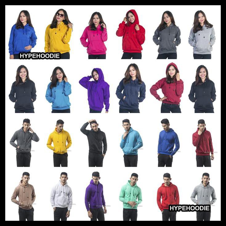 Ub0R Hype Jaket Hoodie Jumper Polos Kuning M-Xxxl Wanita - Kuning, M 2Krx