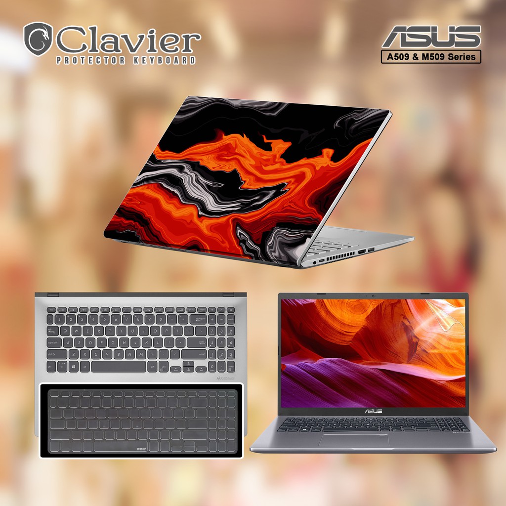 Cover Keyboard Screen Protector Garskin Laptop Anti Gores Asus A509 A509F A509FA A509M A509MA Bening