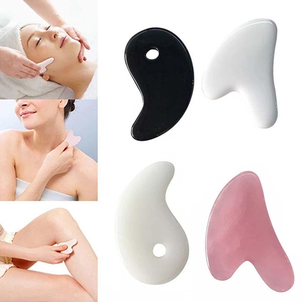 SKJK   Gua Sha Papan SPA Cewek Resin Alami Perawatan Kulit Tubuh Titik Akupuntur Face Lift Alat Pijat