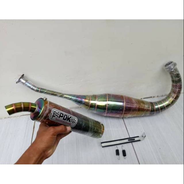knalpot pdk ninja rr.ninja r.pelangi warna permanen.bahan full stenlis