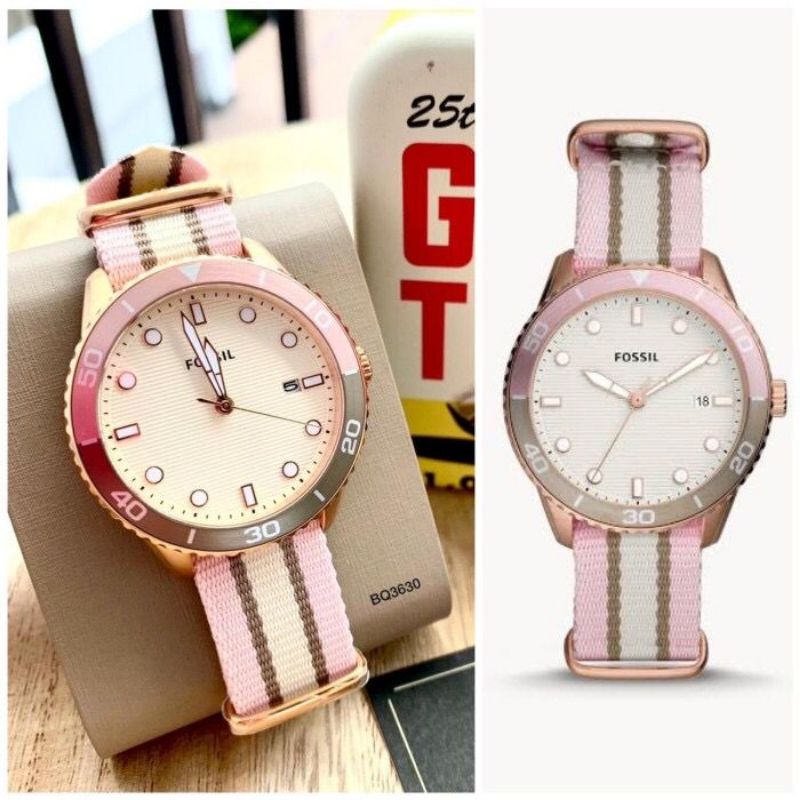 BQ3630 Dayle Pink Nylon Strap nwt
